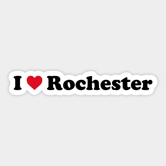I Love Rochester Sticker by Novel_Designs
